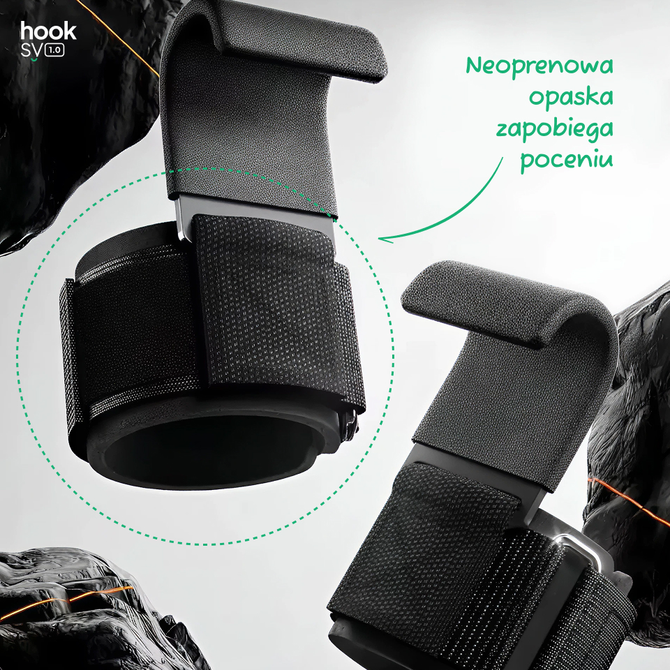 Haki do ćwiczeń Fitness 2.0<p class="claim-container">Seria <strong>urwana</strong> w połowie? Hooksy pomagają <strong>dowieźć powtórzenia</strong ></p>